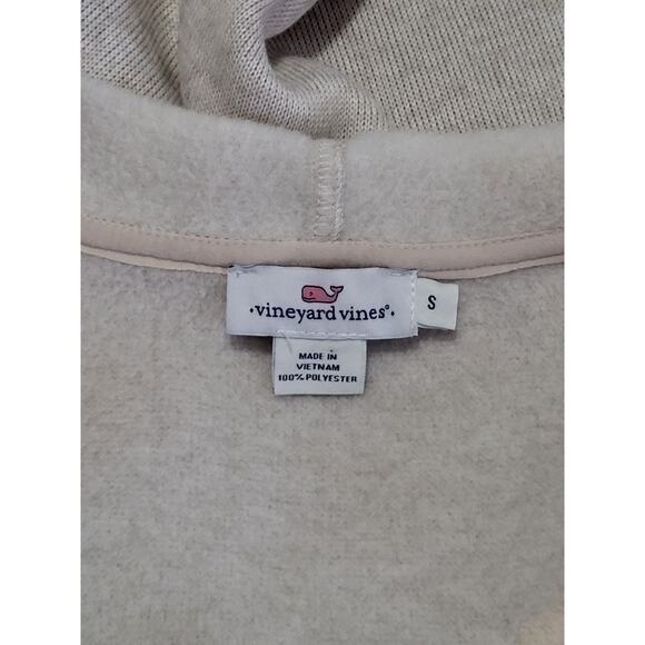 Limited Edition Vineyard Vines Zip Fleece Soft Beige Warm Long Hoodie Small EUC - Picture 5 of 6